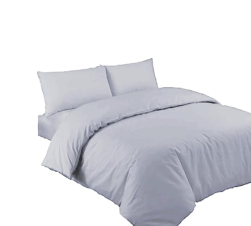 Ev Dekor®Duvet Cover Sets Silver, Silver / Grey, Double - Image 2