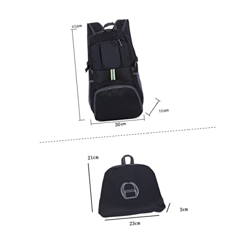 Mochila plegable ligera para senderismo y camping negra miniatura 2