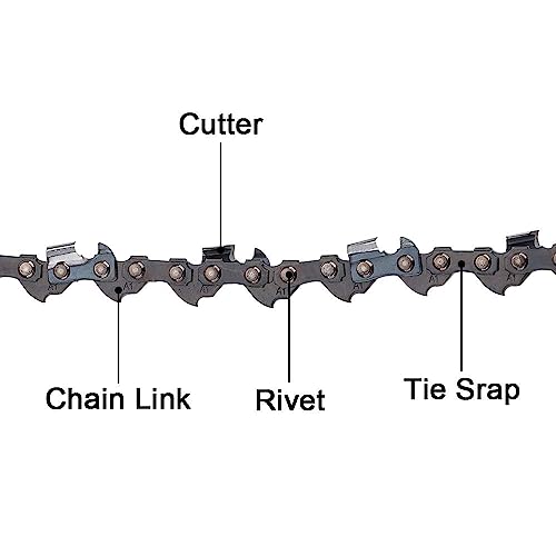 Hayskill Rm1025P 10 Inch Saw Chain For Craftsman Poulan Remington Pole Chainsaw Parts 40 Dirve Links .050" Gauge 3/8" Lp Fit Rm1015Ps Rm1025P Rm1025Sps Pack Of 3 #TOP3