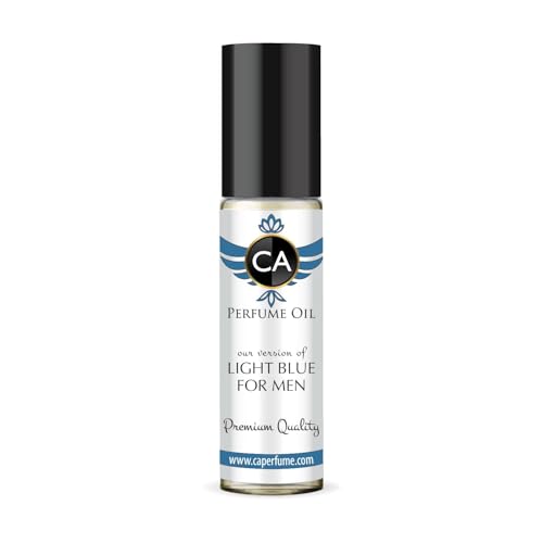 CA Perfume Impression of Light Blue For Men Eau De Parfum Woody Aquatic Scent Long Lasting Cologne for Men Travel Size TSA Ready for Day and Night Wear 0.33 Fl Oz 10ml