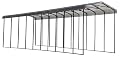 Arrow Carports Galvanized Steel Carport, RV Metal Carport Kit, 14' x 47' x 14', Charcoal