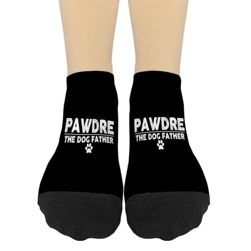 PAWDRES The Dog Father Dog Dad Fathers Day Christmas Ankle Socks Athletic Sock Youth Short Sock KawaiiSocks