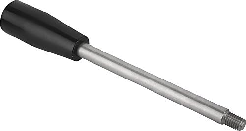 Kipp 06360-1614X80 Steel Gear Lever with M12 External Thread, Style E, Metric, Stainless Steel Surface Finish, 14 mm Diameter, 166 mm Length