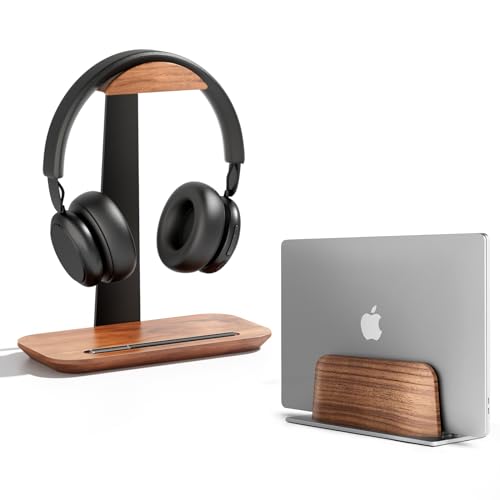 Base vertical para laptop y soporte para auriculares UPERGO miniatura 1