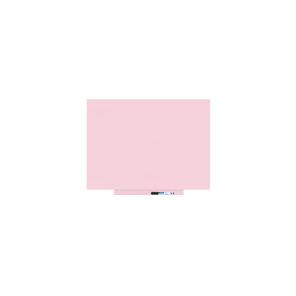 Pizarra magnética de pared de borrado en seco 75 x 115 cm color rosa lacado sin marco