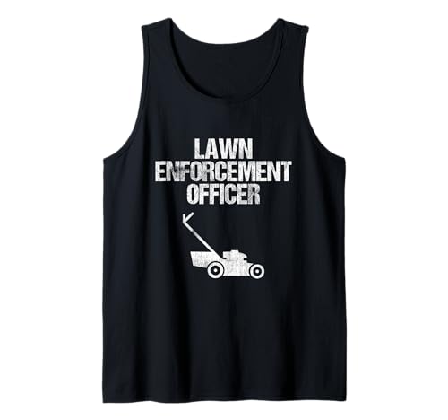 Fun Garden Mowing Service - Lawn Tracking Officer Tank Top