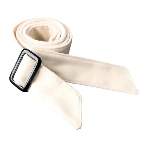 Qianly Women Wool Overcoat Waist Belt Portable Replacement Belt for Shopping Commuting, Beige White