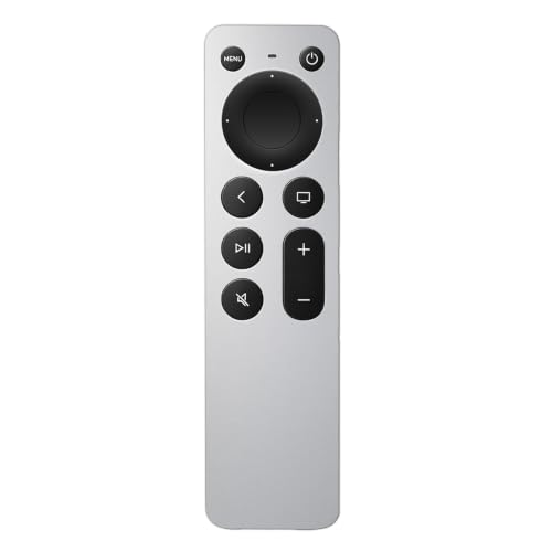 Universal Replacement for Apple TV Remote: for Apple TV 4K/HD/Gen 1 2 3 with TV Control (NO Siri & Touch) for Home Family Elderly Silvery-White