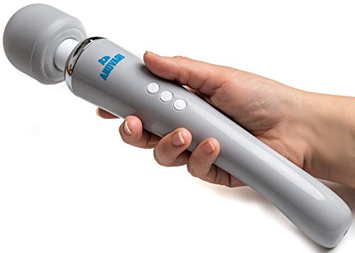 ANDVARI - Varita masajeadora terapéutica sin cable, 8 potentes velocidades y 20 modos de vibración, largo alcance para masaje corporal y espalda