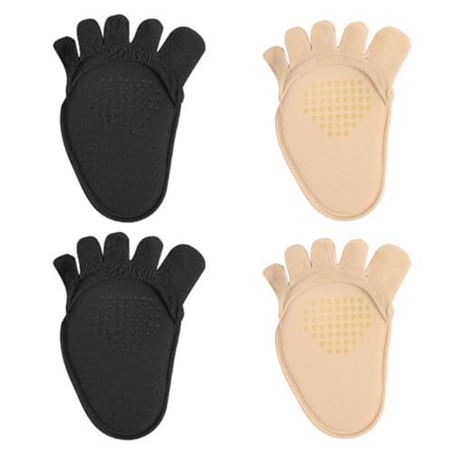 WOFASHPURET 2 Pairs Summer Toe Socks Invisible Separated Design Wear Half Palm Socks for High Heels Comfortable Breathable Footwear present for Women