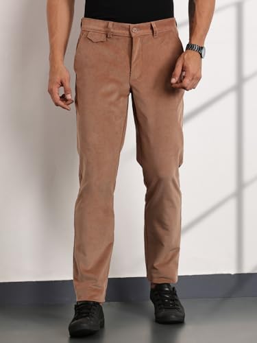 Image of Thomas Scott Men's | Solid | Light Weight | Breathable Fabric | 4 Pocket | Mid Rise | Slim Fit | Cotton Blend | Button Waist | Chino Trouser | Pants