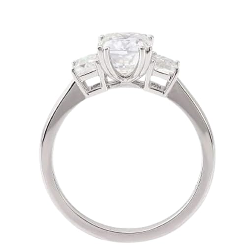 Bague de fiançailles en moissanite, le cadeau romantique en argent 925