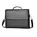 FANDARE Laptop Briefcase Men Notebook Case PU Leather Document Case Cross-Body Shoulder Messenger Bag 12.9 inch Laptop Handbag Work Travel Business School Professional Waterproof Bag Black