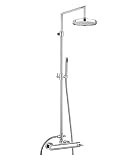 Bellosta - Colonna Doccia con doccetta e soffione Bambu Art.0409 5 1 SP - Cromo, Soffione da 20 cm, A Magazzino
