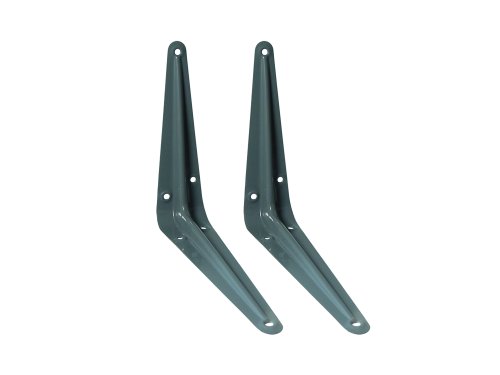 Support d'étagère gris 200 x 150 mm équerre de fixation murale lot de 10