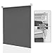 HOMEDEMO Store occultant sans percage Store Enrouleur Opaque 80 x 120 cm Isolant Thermique pour Fenêtres revêtement Rideau occultant Gris