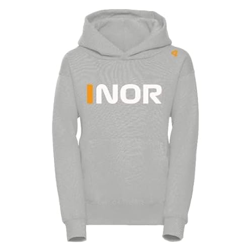 Children's Lando Norris Kids Hoodie Formula One Hood Sweat 2022 4 McLaren Racing Hoody F1 Racing Hoody With Free UK Shipping (11-13 Years, Heather Grey)