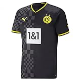 Normale Passform PUMA Herren Season 2022/23 Official Away Trikot, Puma Black-Asphalt, M EU