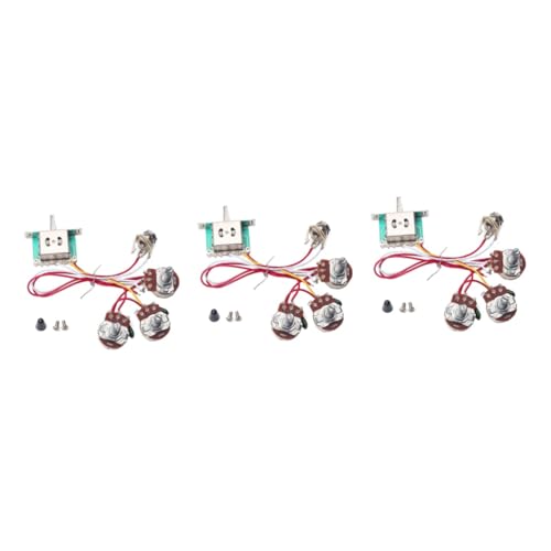 Faisceau de câblage de guitare 2T1V avec potentiomètres 500K durables et jack
