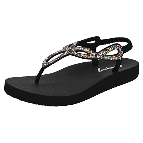 Image of Lowkeyray Women's Summer Sandals womens Flat Sandals Whith Sequins