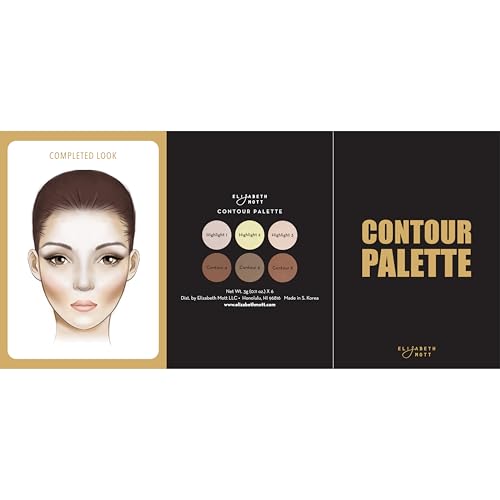 Elizabeth Mott Bronzer Contour Kit & Highlighter Powder Makeup – 6 Blendable Shades for a Natural Sun-Kissed Glow – Long-Lasting, Lightweight, Cruelty-Free & Paraben-Free Face Makeup