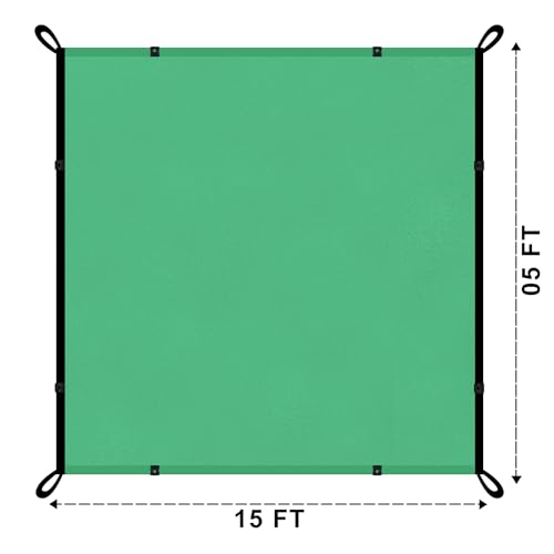 Image of Newtone Multipurpose Shade Net /Green Net - 75% Sunblock (05 ft x 15 ft) | UV Stabilized & Heavy Duty | Ideal for Terrace, Lawn, Balcony & Greenhouse - Green Color