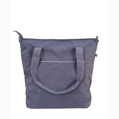 Image of CHIBAO Polyester Dual Handles Tote Bag for Women & Men | Large Capacity Multipurpose Shoulder Bag | Stylish Everyday Office, College, Travel & Shopping Handbag with Multiple Pockets Black
