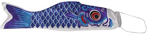 Inzopo 55cm Japanese Windsock Carp Flag Koi Nobori Sailfish Fish Wind Streamer Blue