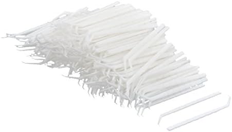 xjs Plastic Household Teeth Cleaning Tool Curved Hook Toothpicks White (Curved Toothpick 300 Pcs) image 4