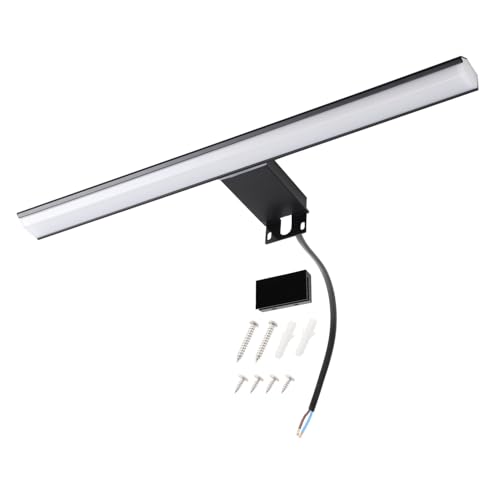 da LIGHT LED Spiegellampe 10W 750LM, Badzimmerlampe 42CM, IP44 Spritzwassergeschützt Spiegelleuchten, 4000K Neutralweiß Einfache Installation, Farbe Schwarz