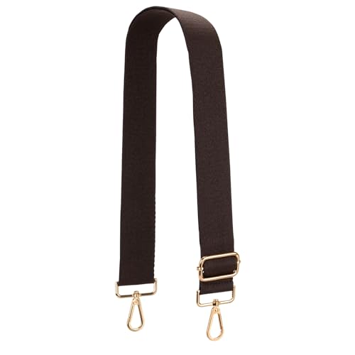 Alça de bolsa de algodão ajustável com ferragens douradas 3,8 cm de largura extra longa 80 cm - 144,8 cm