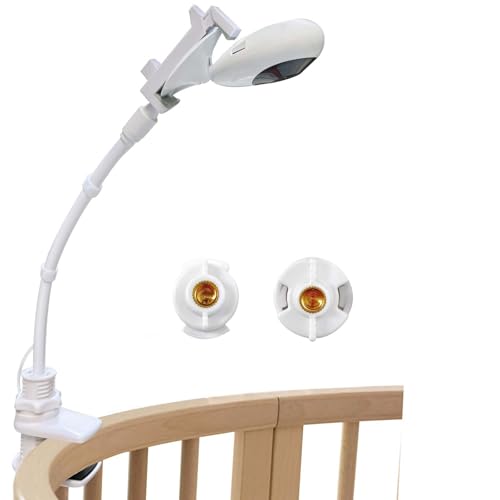 JAMUILS Supporto Universale Flessibile Telecamera Baby Video Monitor Clip per lettino scrivania, compatibile con Hellobaby HB30 HB32 HB35 HB50 HB65 HB6550 HB6532 e GHB Chicco Telecamera