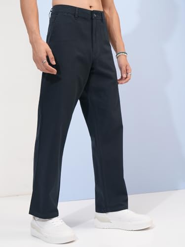 Image of Highlander Men's Ankle-Length Straight Fit Trousers | Modern Style & Comfort | Perfect for Casual & Formal Wear | Trouser for Men | Men Trousers | Trousers for Man | Pants for Man