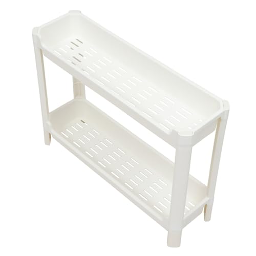 GLEAVI Estantería de Plástico Multifuncional para Baño y Hogar con Patas Antideslizantes Estante Compacto y Resistente para Organizar Pequeños