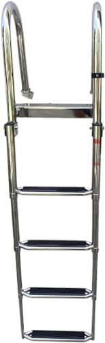 Escalera para piscina plegable de acero inoxidable para pontón miniatura 1