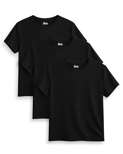 Bea 3er Pack T Shirt Damen Besonders Weich | Entspannte Reguläre Passform Mittleres Gewicht 100% Baumwolle Tshirt Damen
