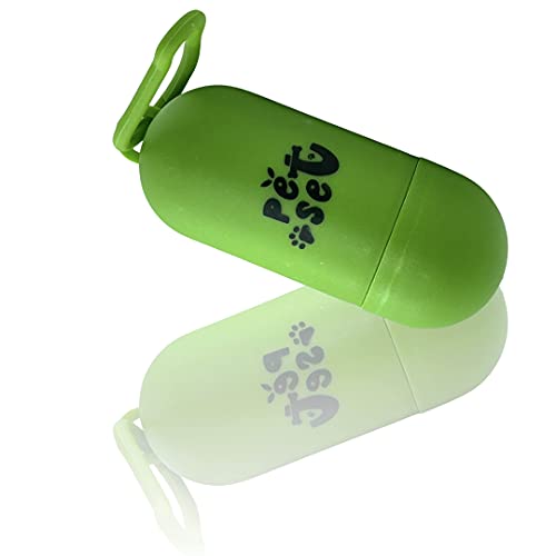 Image of Pet Set By Stacy Talan Plastic Dispenser for Dog Waste Poop Bags with Leash Clip (Black) (Green)