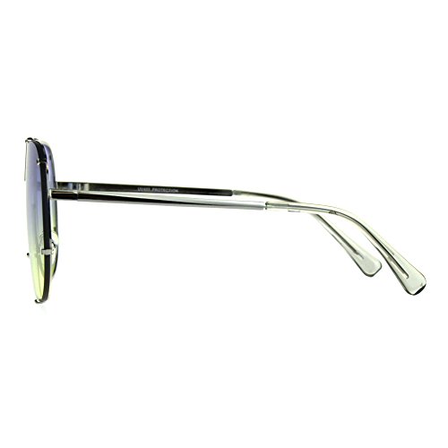 V Top Oversized Sunglasses Designer Style Shield Aviators UV 4004