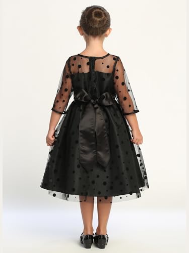 Made in USA - Girls Black Dress - Black Flower Girl Dress - Black Christmas Dress Girls - Vestido Negro para Niña3