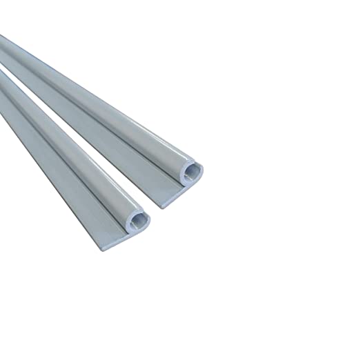 KederUk Campervan Motorhome Caravan Awning Rail C Channel Powder Coated Grey 2.4m (2x120 cm strips)