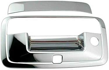 GHXSport Chrome Tailgate Door Handle Cover with Keyhole and Camera Hole for 2014-2018 Chevy Silverado/GMC Sierra 1500 2500HD 3500HD XHG-1203