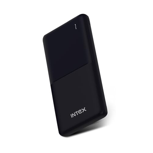 Image of Intex Strong Neo QCPD 10000mAh Power Bank with 22.5W Fast Charging, Type-C PD Input /Output, Dual USB Output, LED Indicators, Advanced Protection, Portable Power Bank for Smartphones & Tablets (Black)