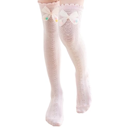 Sock,Over the Knee Socks Cotton Socks Kids Spring Stretchy Heart Pattern Socks for Girls School Uniform Bows Socks