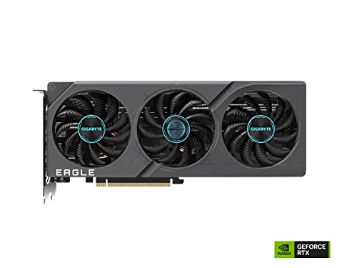 GeForce RTX 4060 Ti Eagle OC 8G Scheda Grafica, 3X Ventole WINDFORCE, 8GB 128-bit GDDR6, GV-N406TEAGLE OC-8GD Scheda Video - Scheda video - Immagine 1