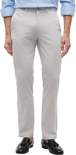 Tommy Hilfiger Chino Homme Core Denton Essential Twill Straight Fit, Gris (October Grey), 30W/31L