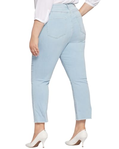NYDJ Women's Plus Size High-Rise Slim Bootcut Ankle W/Fray In Brightside2