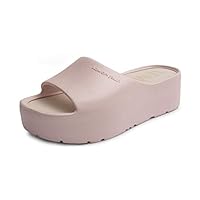 Lemon Jelly Women's Sunny Platform Sandals - Cute Water-Friendly Comfort Wedges for the Beach or Casual Wear - Super Lightweight Slip-On Flip Flops for Ladies