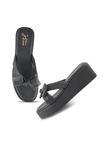 Image of JM LOOKS Women's Open Toe Platform Wedge Sandals | Fashionable with Unique Upper Detail