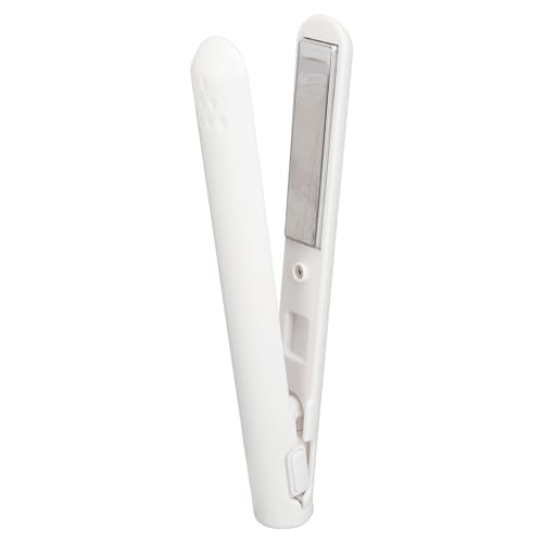 Plancha para el cabello, plancha alisadora portátil con calentamiento uniforme y temperatura constante para flequillo (blanca) miniatura 1