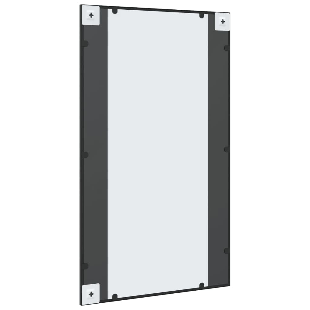 vidaXL Espejo de Pared Rectangular, Espejo con Marco, Espejo Colgante, Decoración para Dormitorio Pasillo Salón Baño Recibidor, Hierro Negro